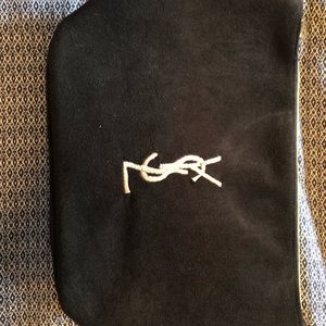 YSL Black Velvet Makeup Bag Clutch